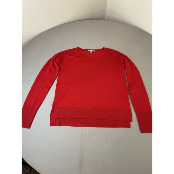 UNIQLO Crewneck Pullover Long Sleeve Sweater Red XS 100% Wool - Picture 3 of 10